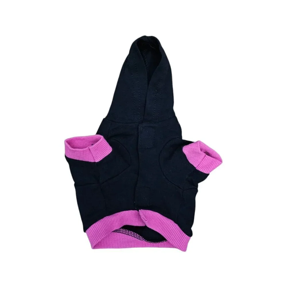 Pet Dog Queen Of The Dog Park Graphic Black And Pink Hooded Sweatshirt Shirt